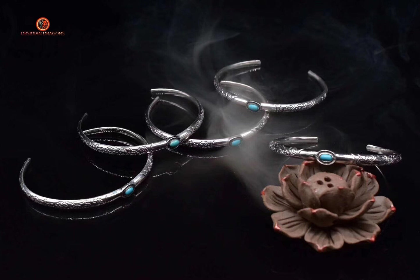Bracelet manchette feng shui- nuages propices