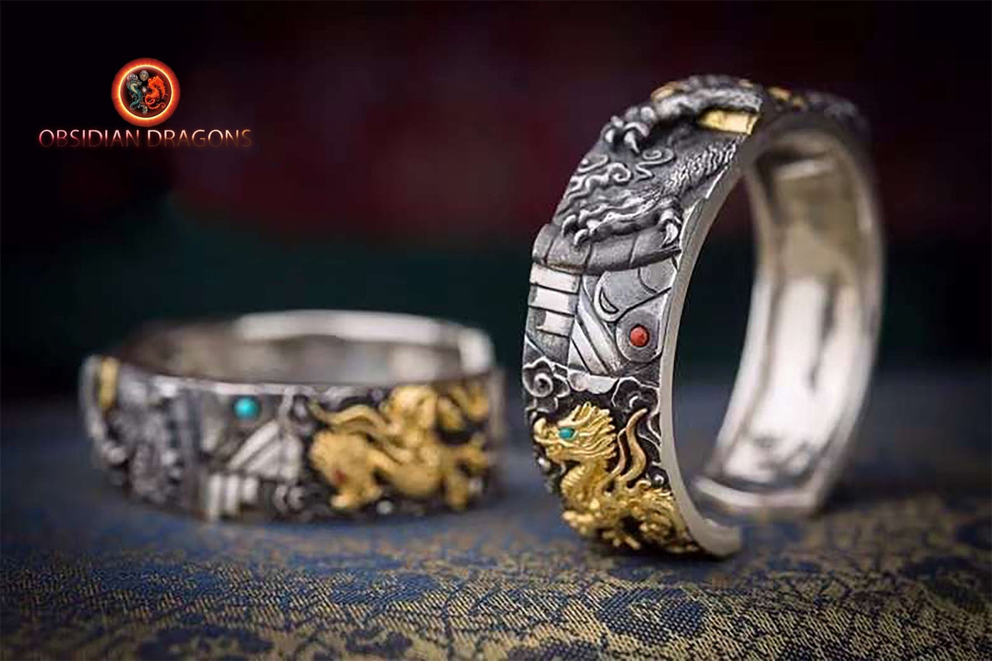 Bracelet manchette dragon- artisanal