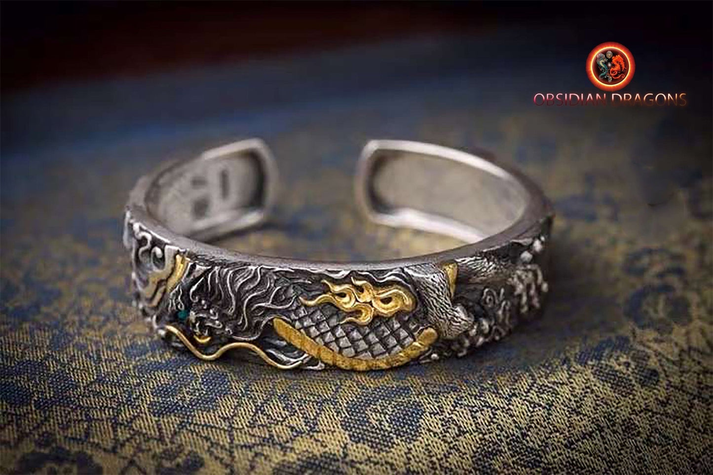 Bracelet manchette dragon- artisanal