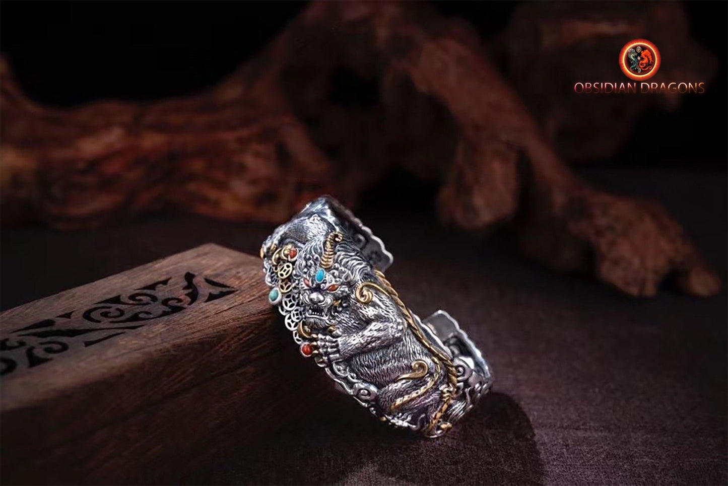 Bracelet Manchette Pixiu- Feng Shui- Bonne fortune