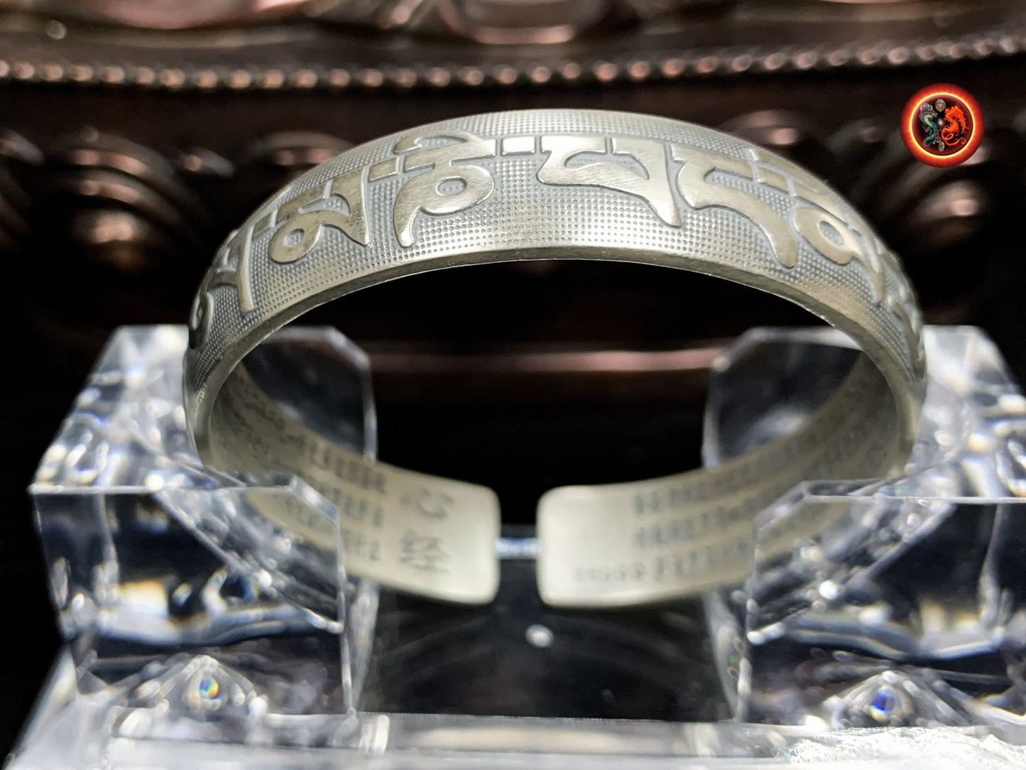 Bracelet manchette mantra de la compassion- argent 999