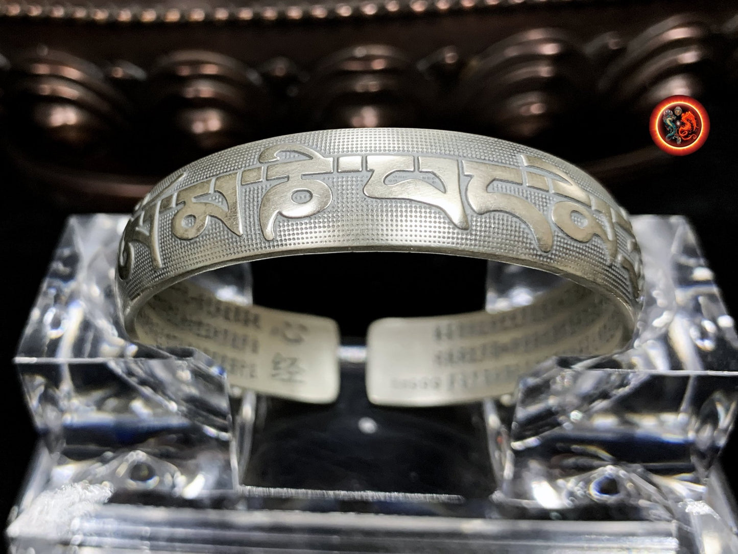 Bracelet manchette mantra de la compassion- argent 999