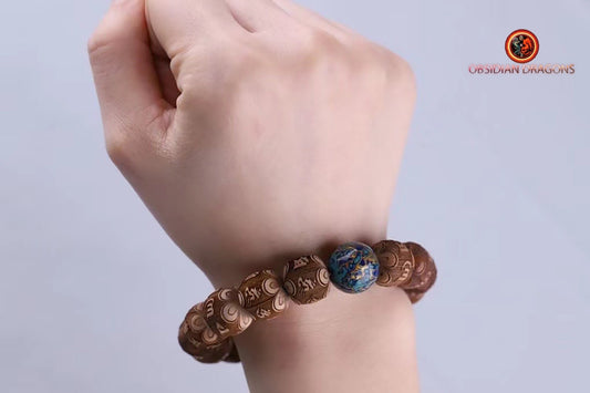 Bracelet mantra en santal rare- perle traditionnelle