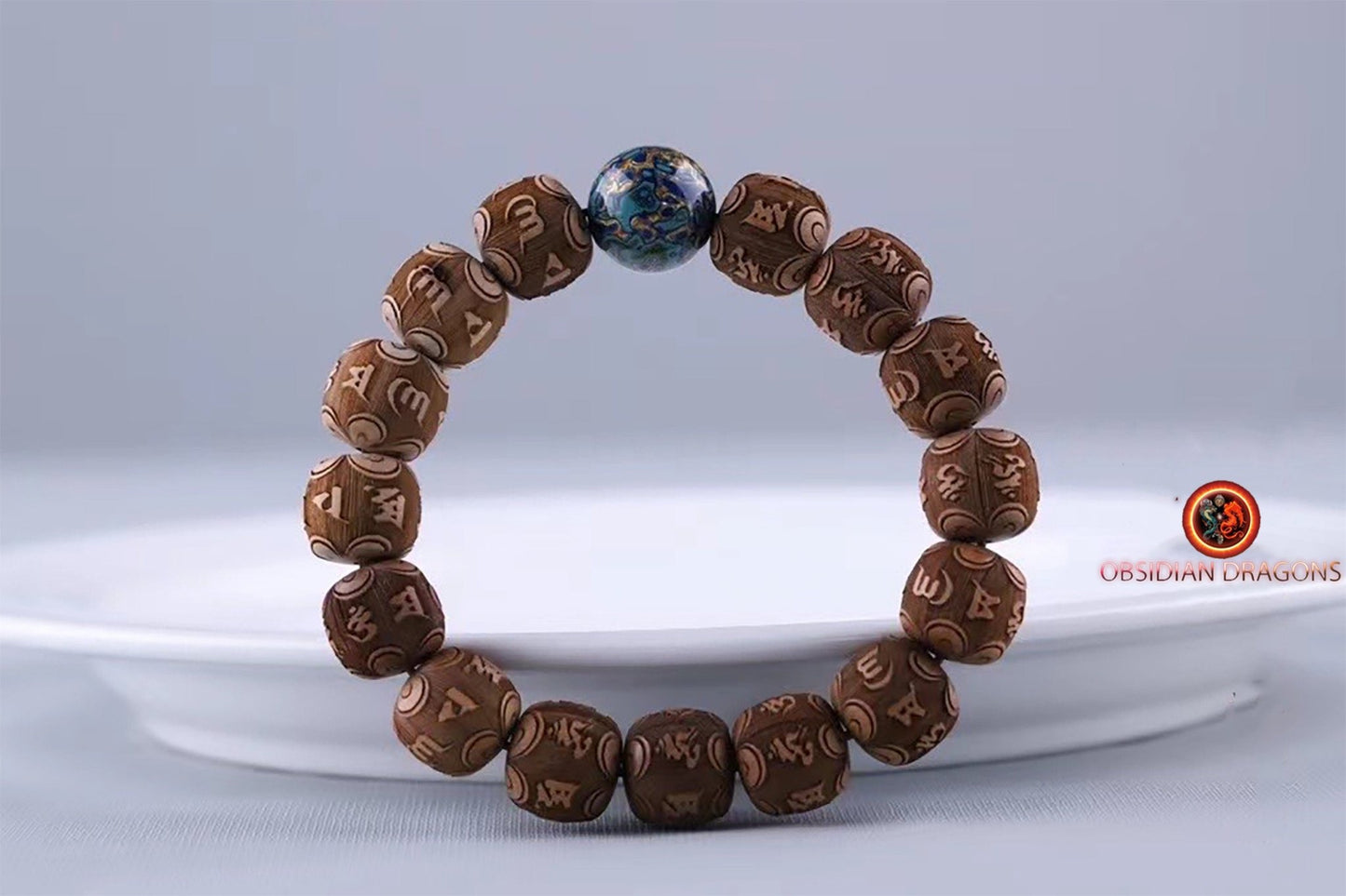 Bracelet mantra en santal rare- perle traditionnelle