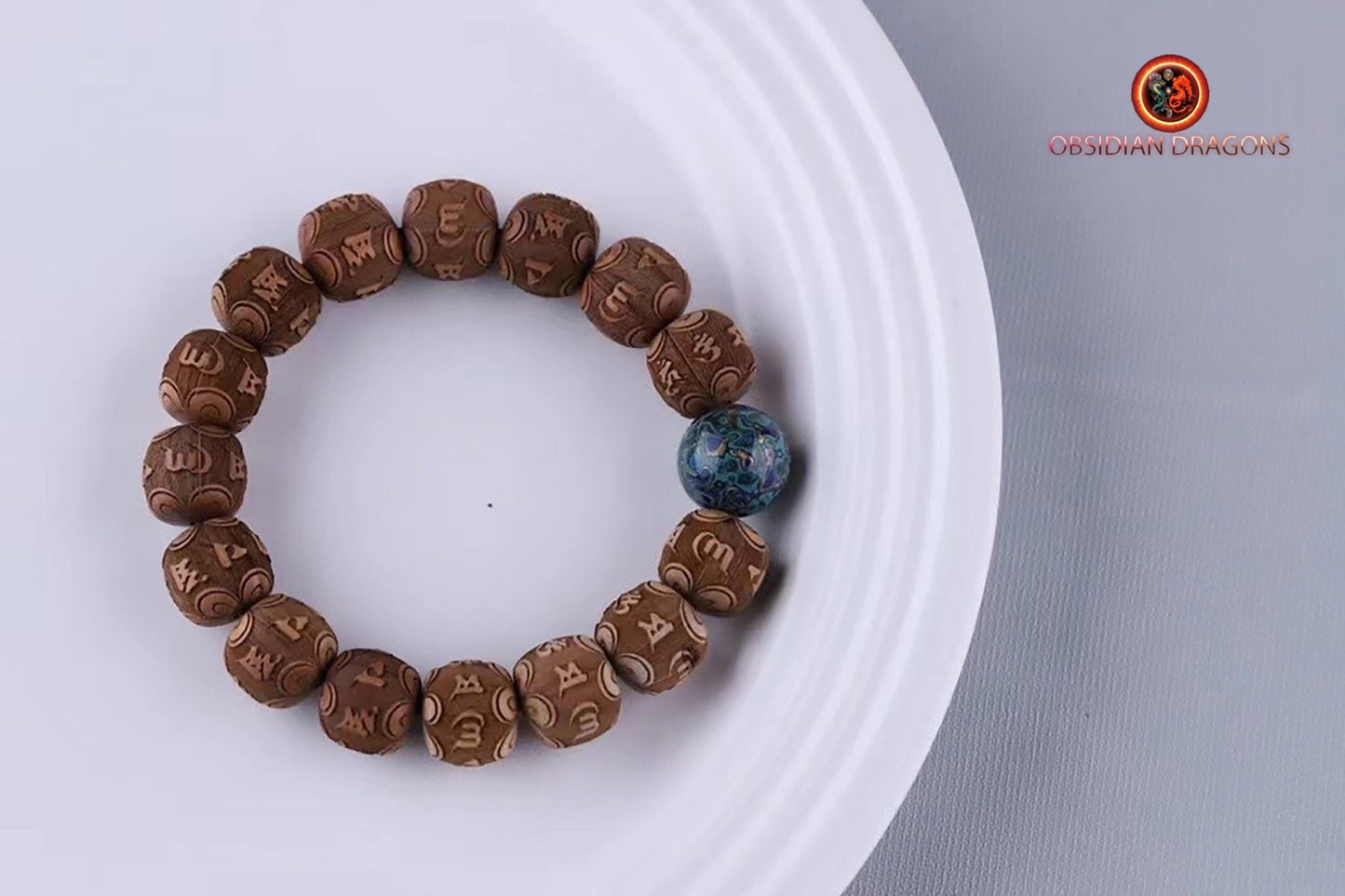 Bracelet mantra en santal rare- perle traditionnelle