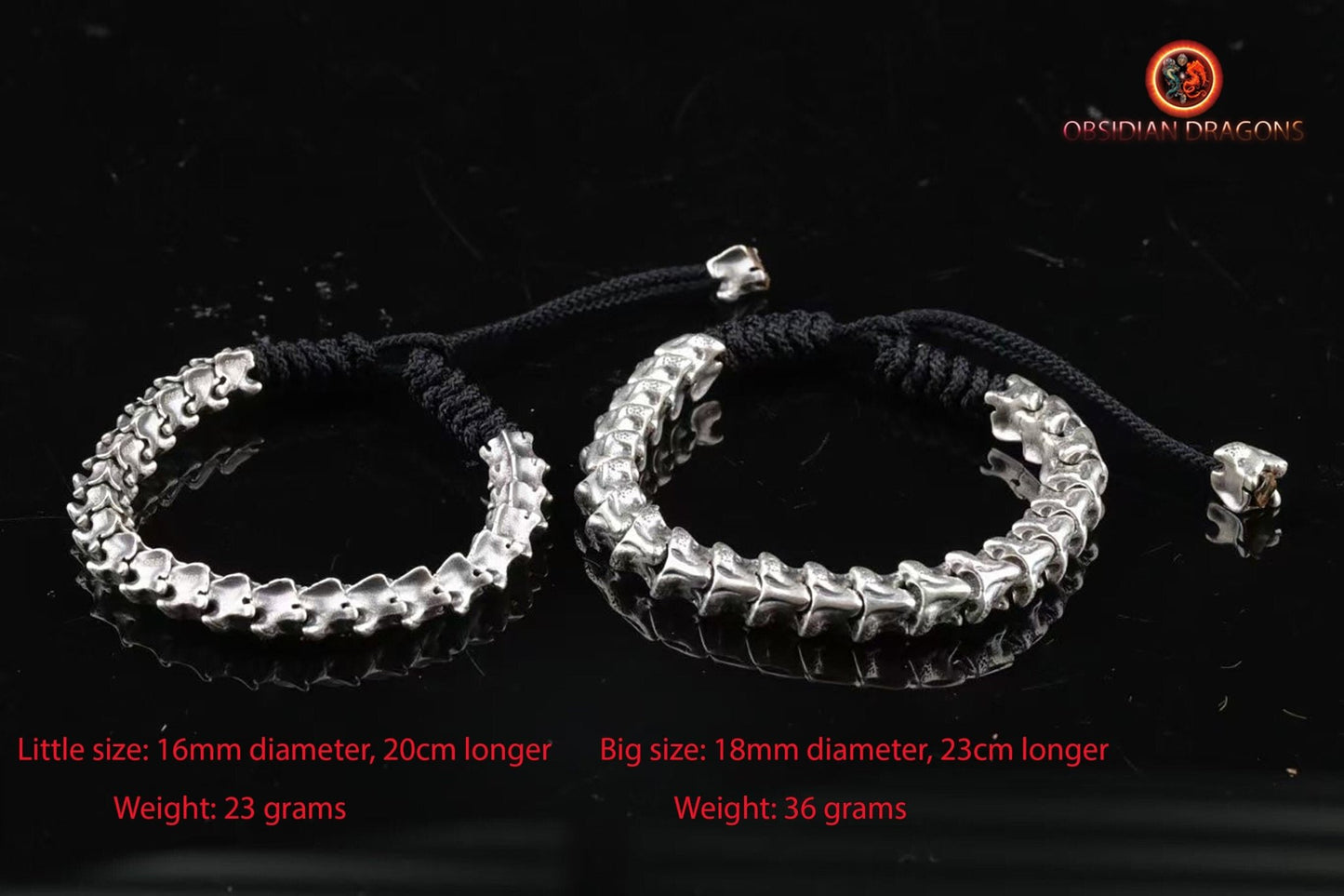 Bracelet vertèbres de serpent- Argent 925