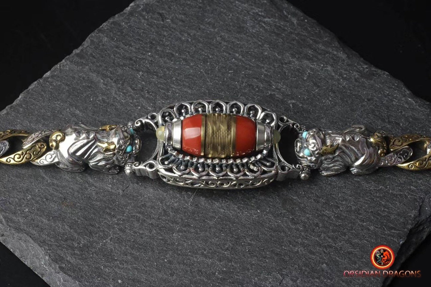 Bracelet tibétain tournant- Moulin a prière et mantra