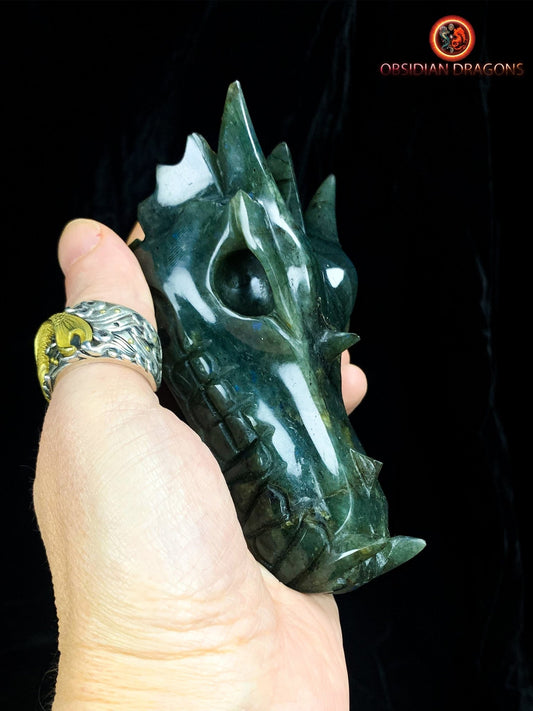 crâne de dragon- Labradorite- Artisanal et unique