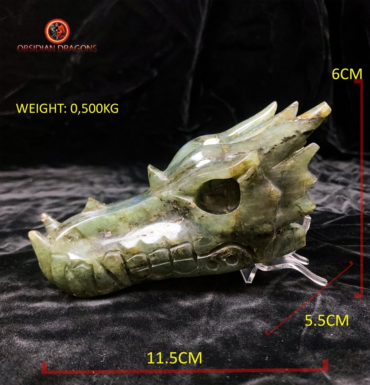 crâne de dragon- Labradorite- Artisanal
