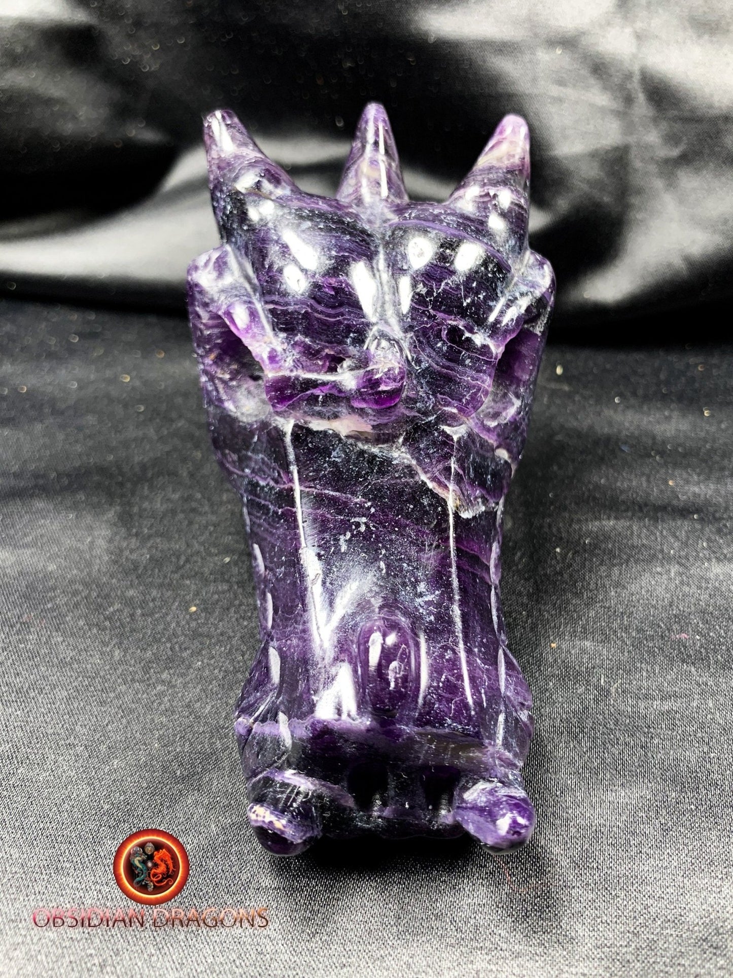 crâne de dragon- artisanal- fluorite- unique
