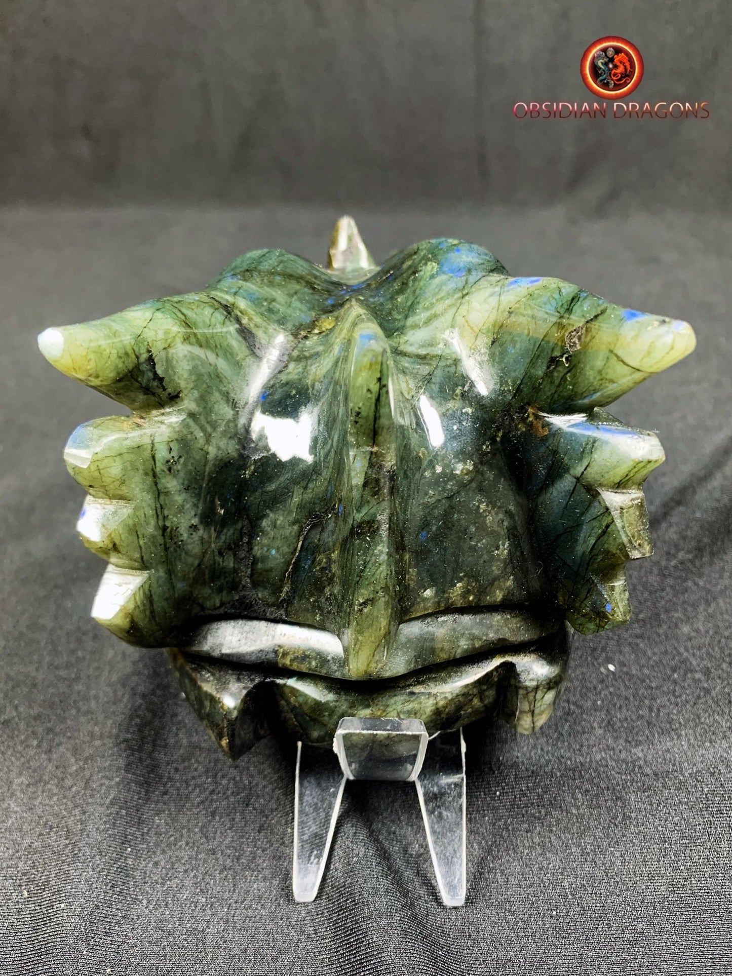 Grand crâne de dragon- Labradorite- Unique