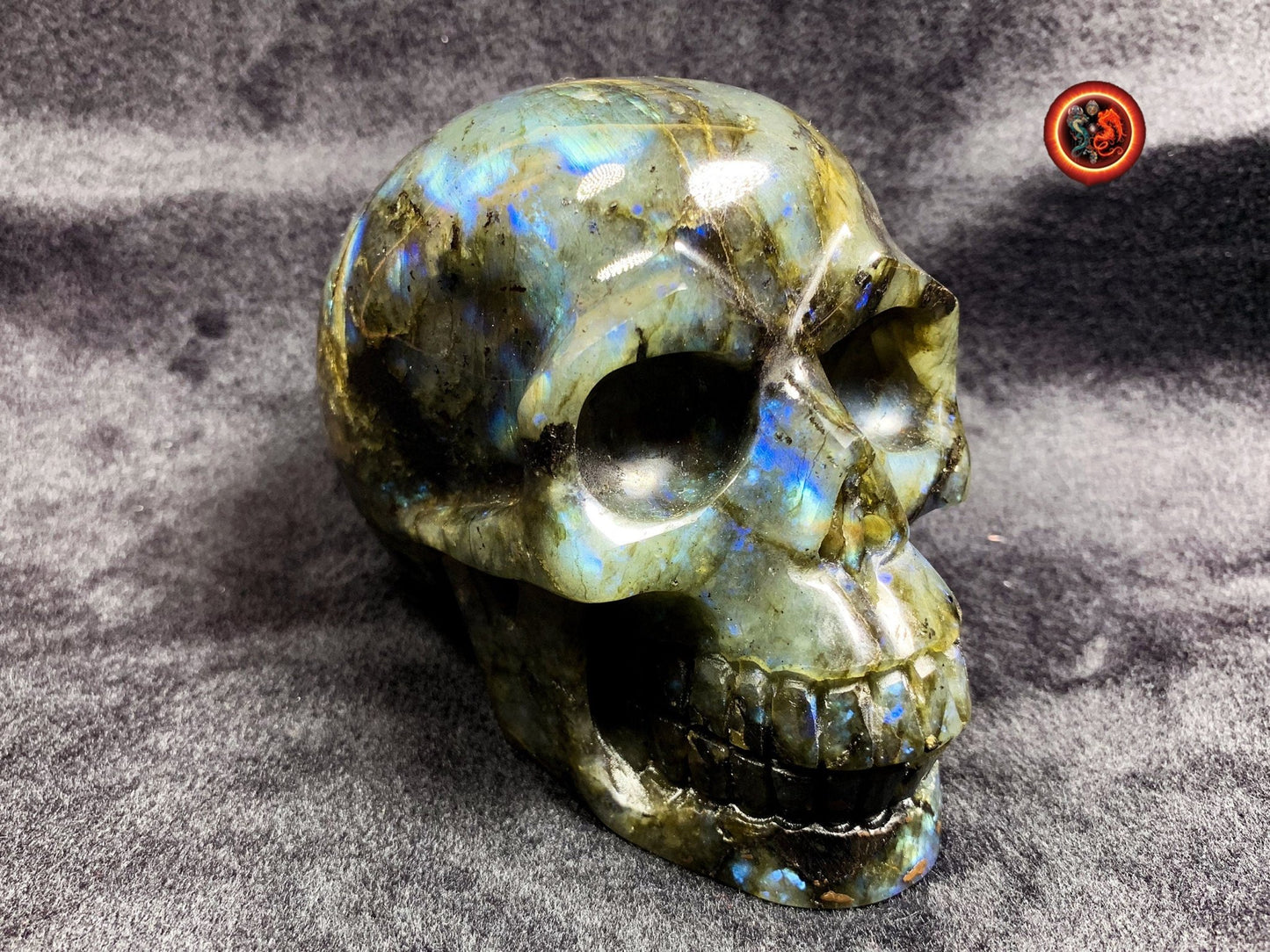 Crâne de cristal en labradorite- Unique et rare