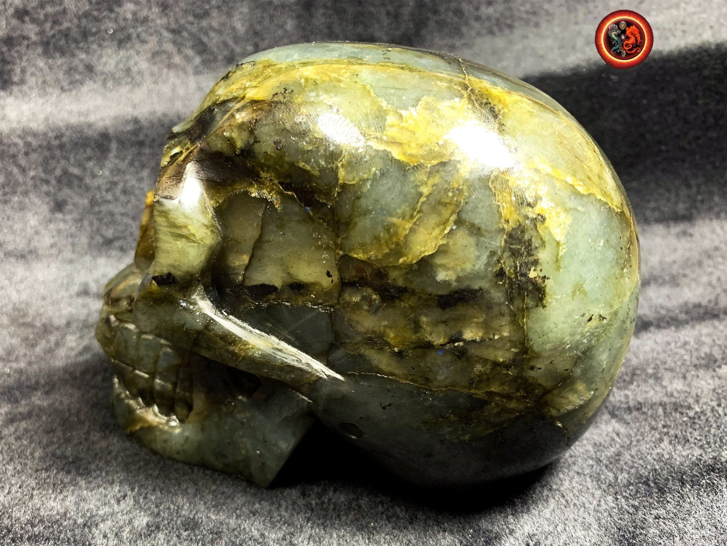 Crâne de cristal en labradorite- Unique et rare