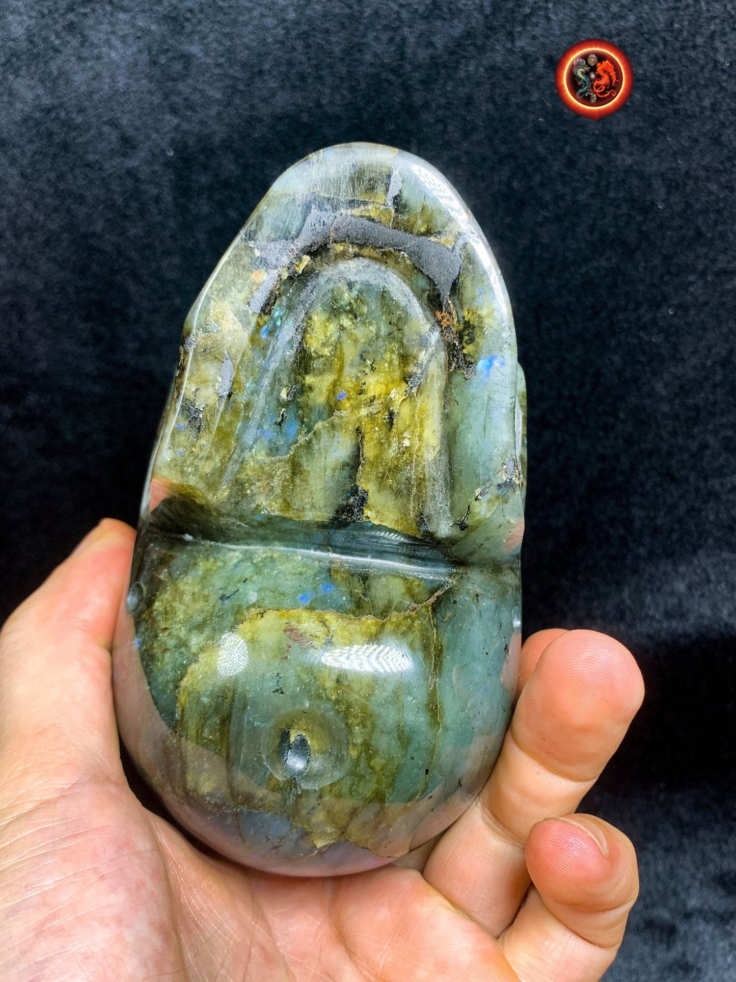 Crâne de cristal en labradorite- Unique et rare