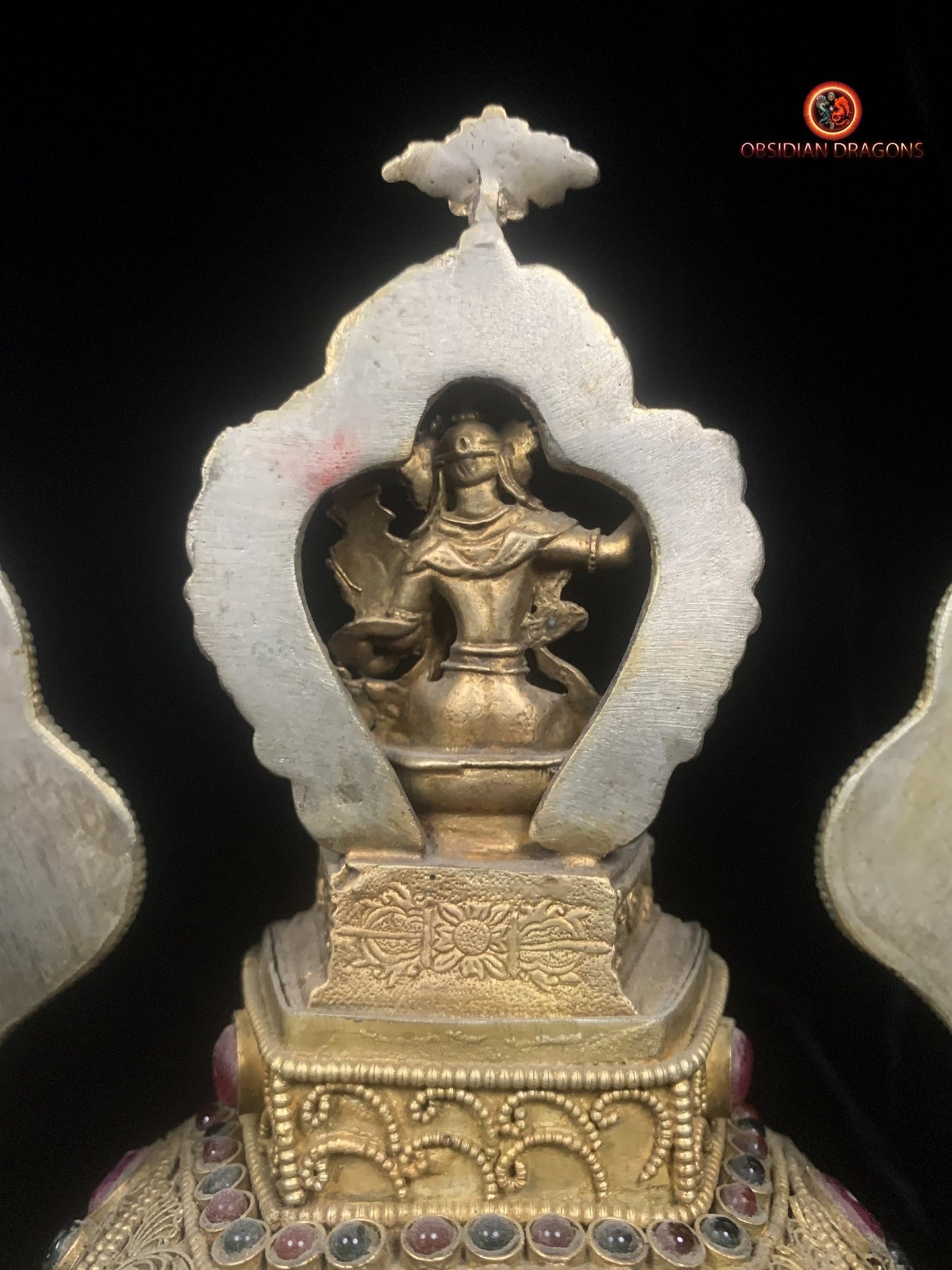 Grand crâne de cristal tibétain- Bodhisattva Manjushri