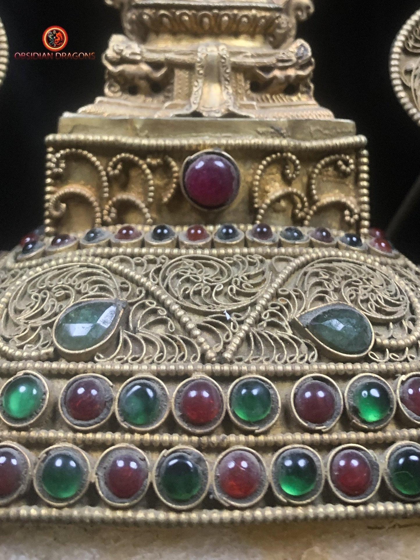 Grand crâne de cristal tibétain- Bodhisattva Manjushri