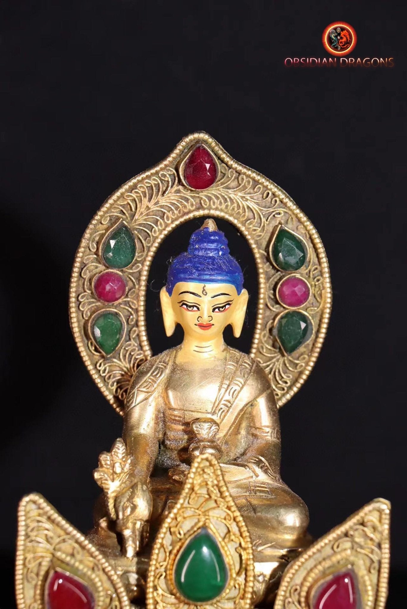 Authentique crâne de cristal tibétain- Bouddha Sakyamuni
