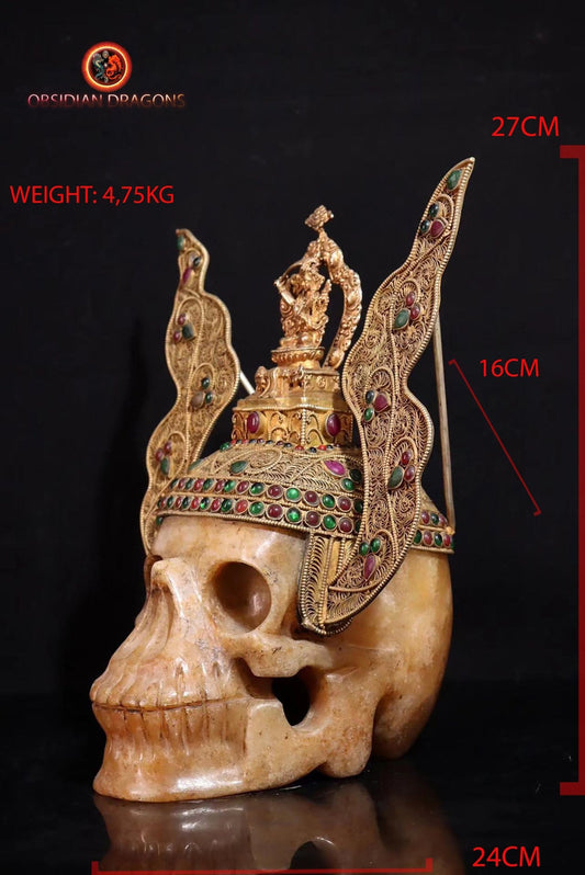 Crâne de cristal tibétain- Bodhisattva Manjushri