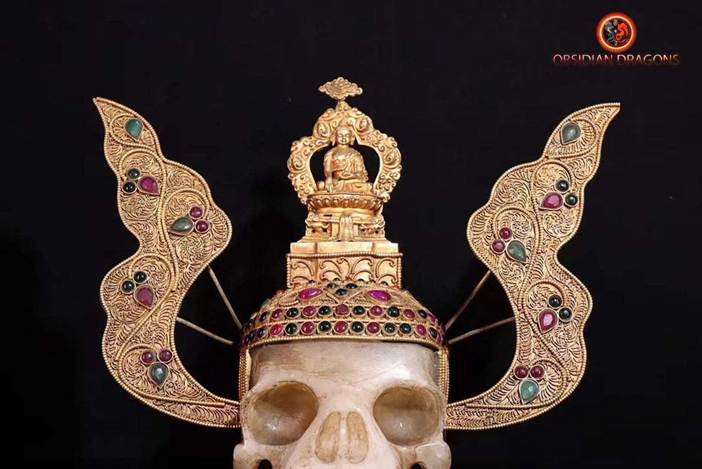 Crâne de cristal tibétain- Bouddha Sakyamuni
