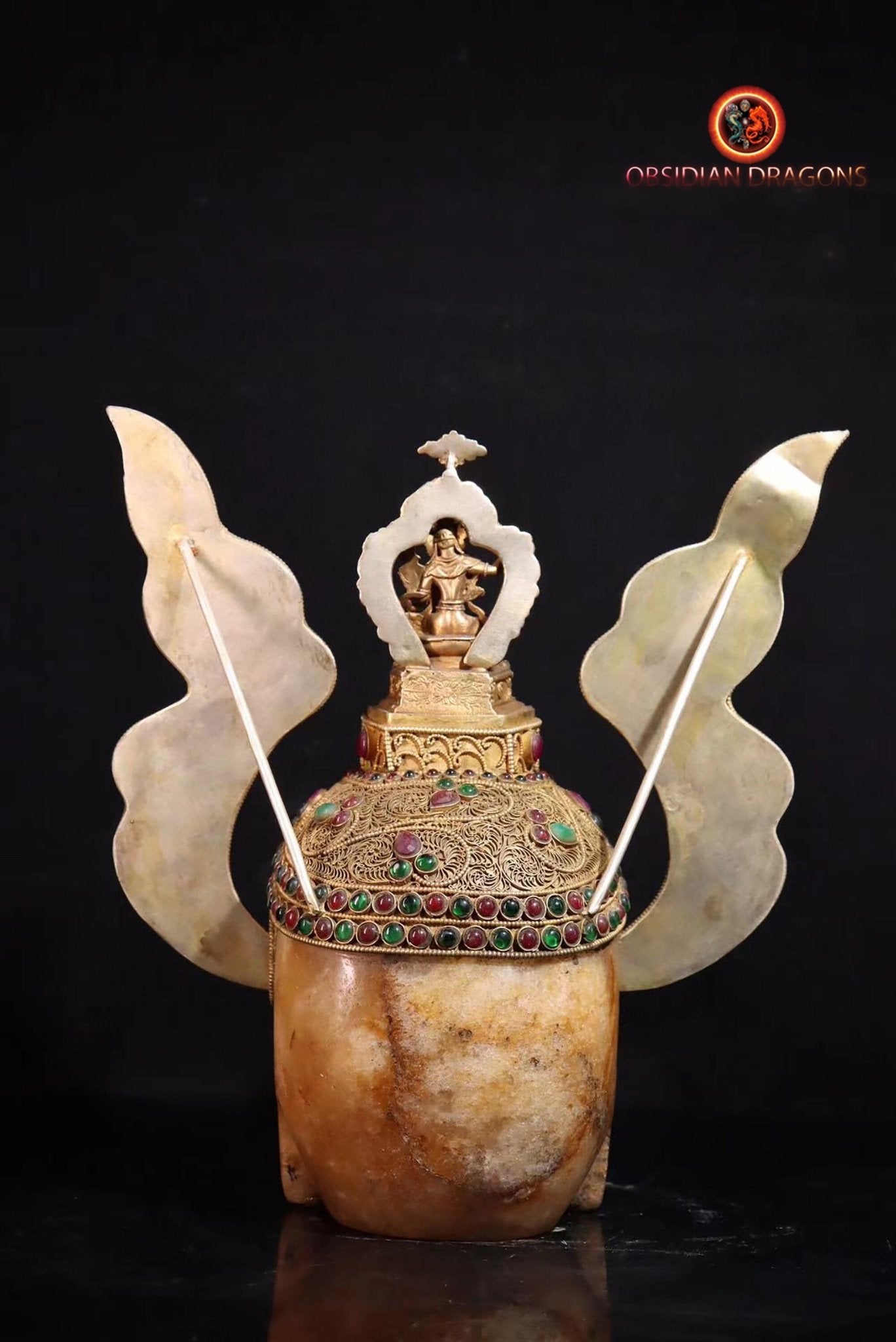 Crâne de cristal tibétain- Bodhisattva Manjushri