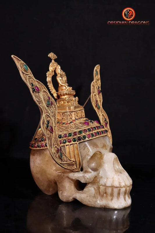 Crâne de cristal tibétain- Bouddha Sakyamuni