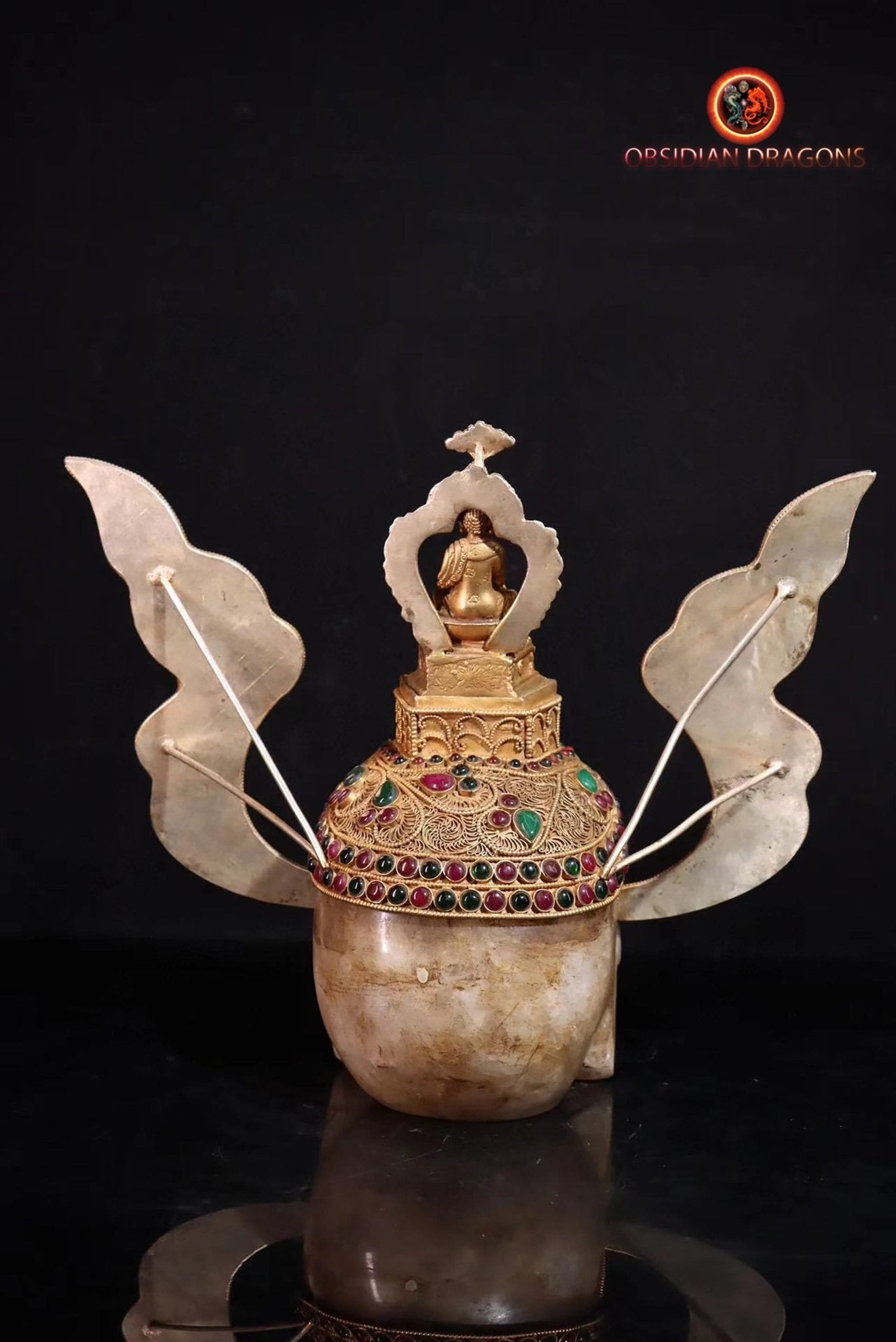 Crâne de cristal tibétain- Bouddha Sakyamuni
