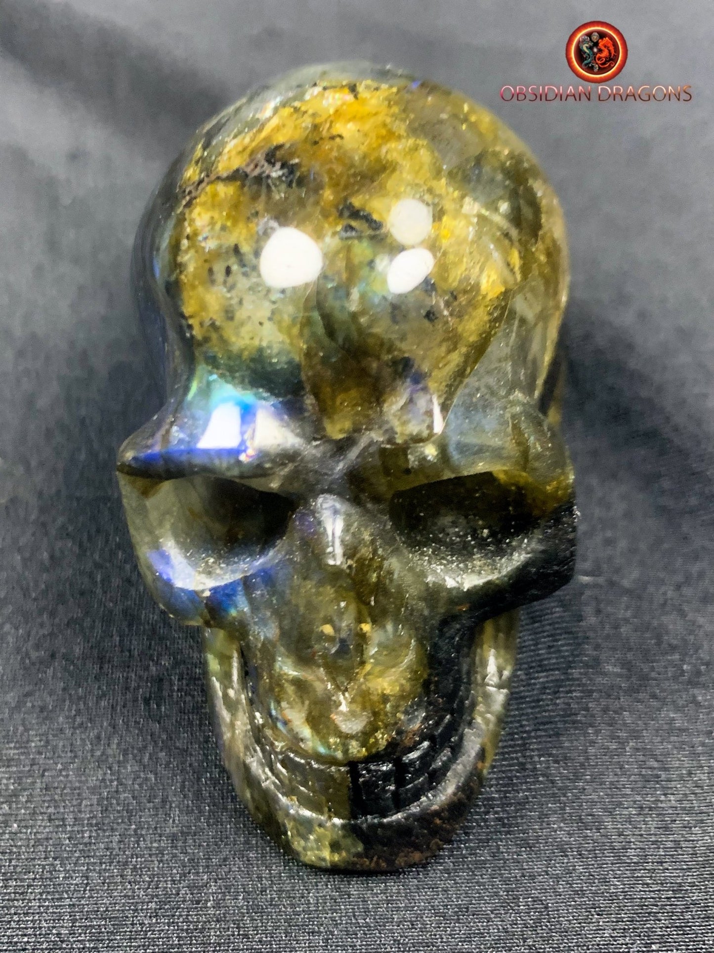 Petit crâne de cristal en labradorite