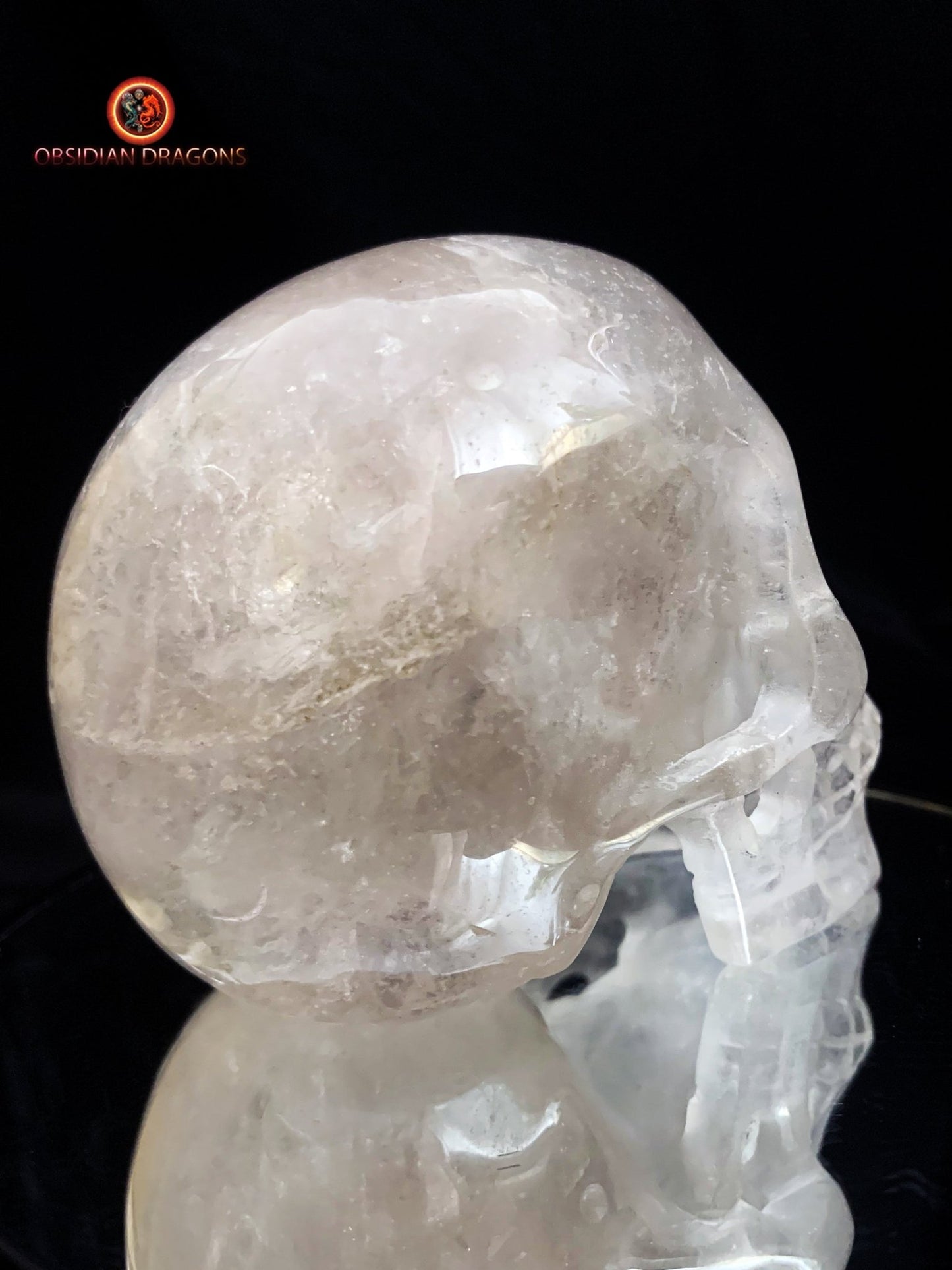 crâne de cristal naturel- Himalaya- artisanal | obsidian dragons