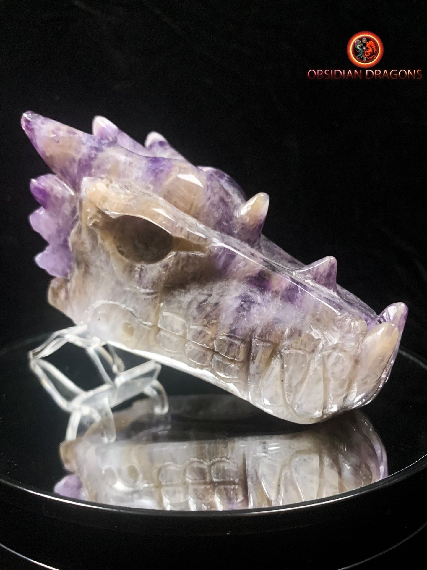 Crâne de dragon- Améthyste- Artisanal