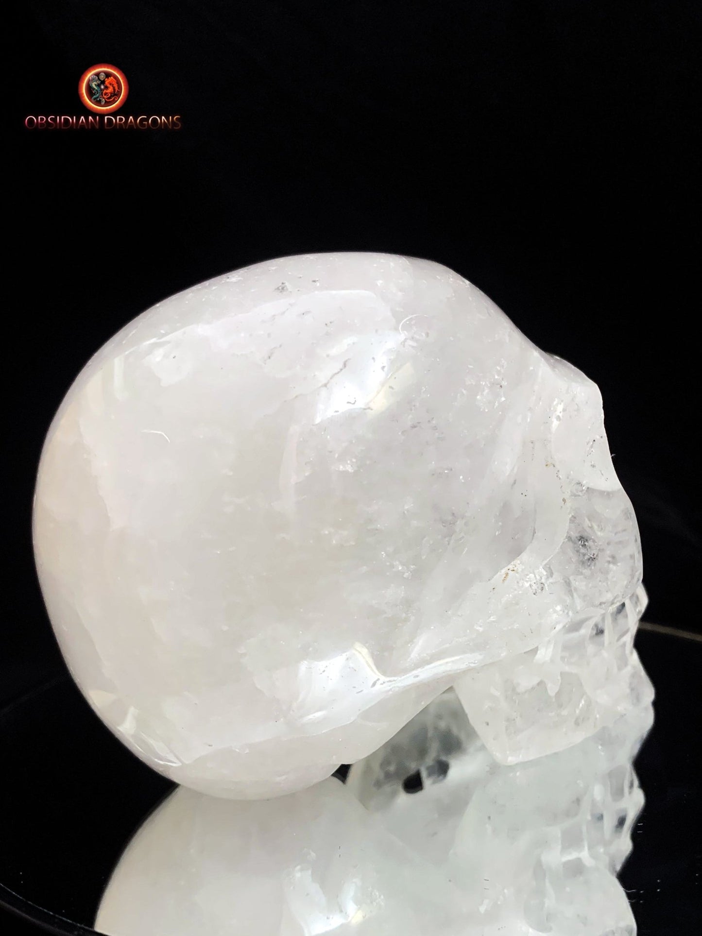 crâne de cristal unique- Himalaya- artisanal | obsidian dragons