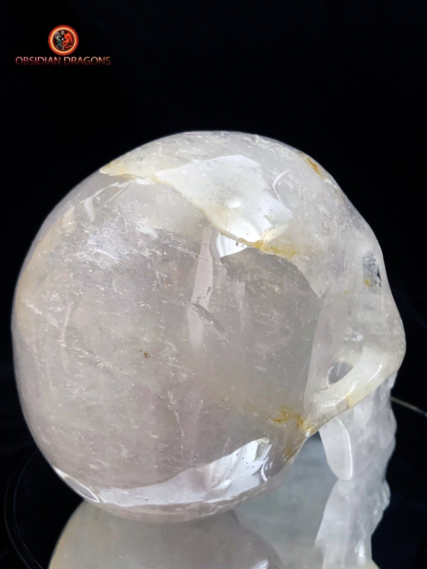 crâne de cristal authentique Himalaya- artisanal | obsidian dragons