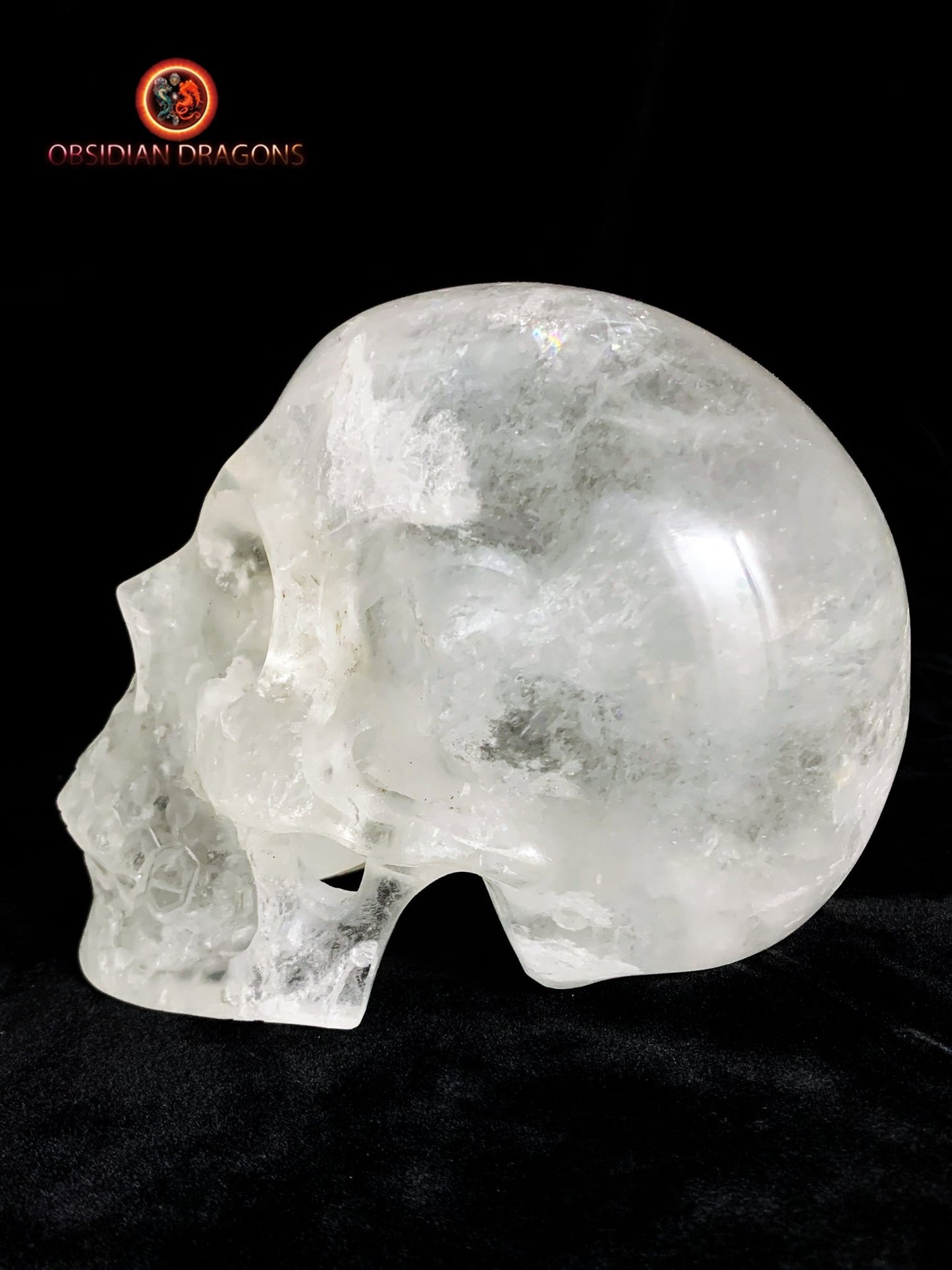 Grand crâne de cristal de roche himalayen- Unique