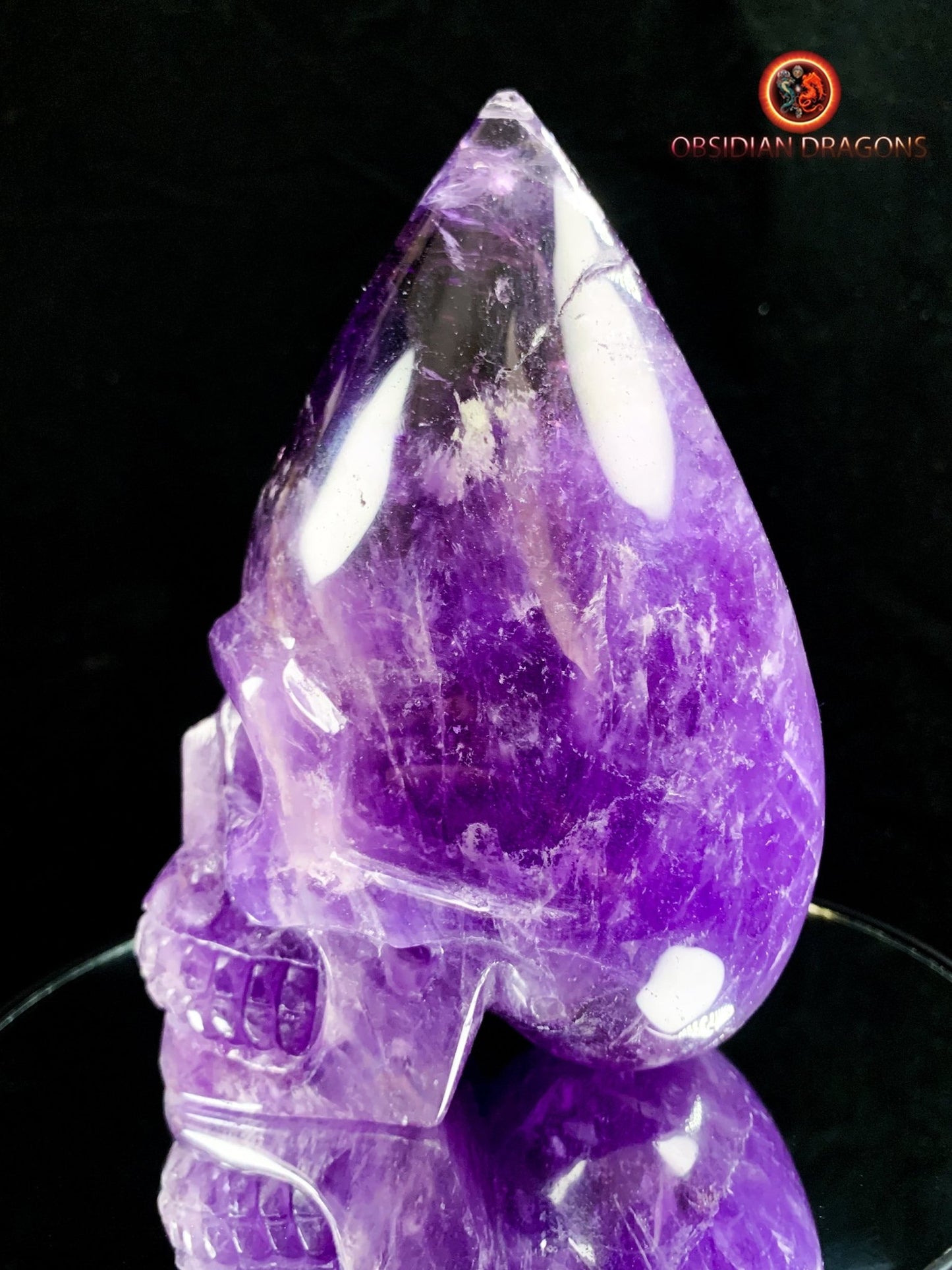 crâne de cristal en amétrine- Connexion Akashique