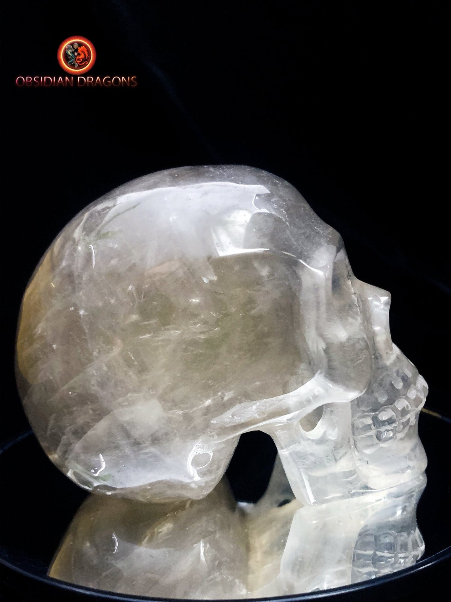 crâne en cristal de roche himalayen- authentique