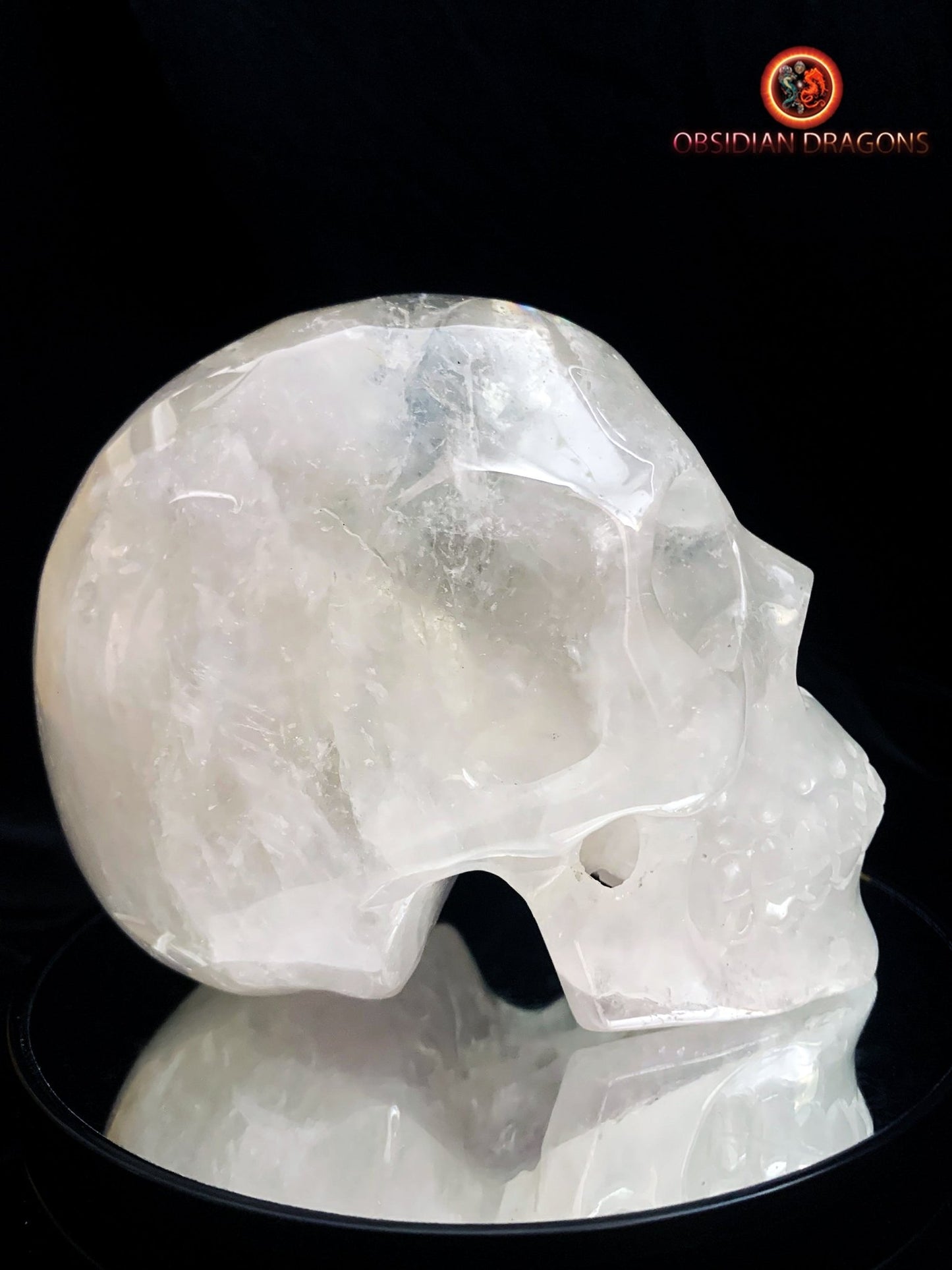 Grand crâne de cristal de roche- Himalaya- artisanal