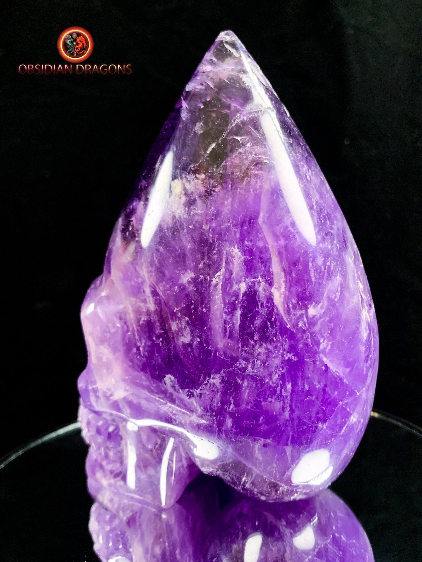 crâne de cristal en amétrine- Connexion Akashique