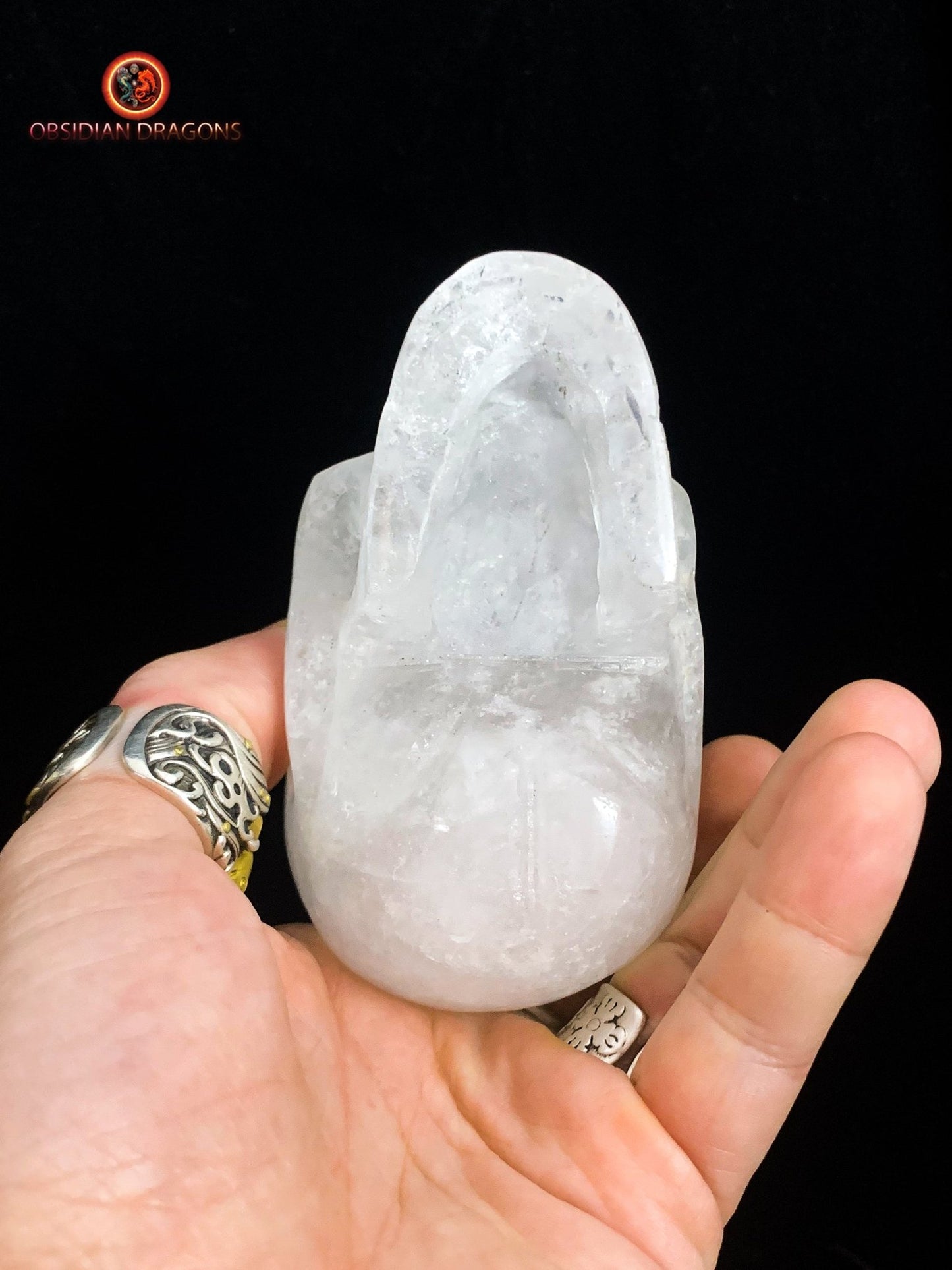 crâne de cristal unique- Himalaya- artisanal | obsidian dragons
