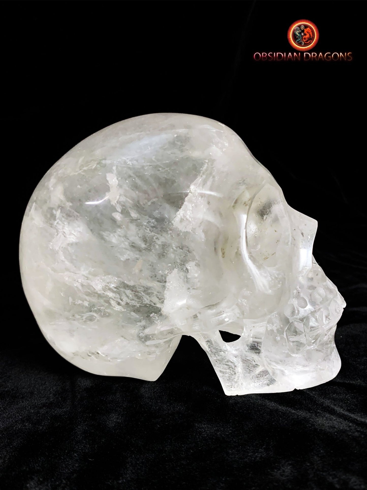 Grand crâne de cristal de roche himalayen- Unique