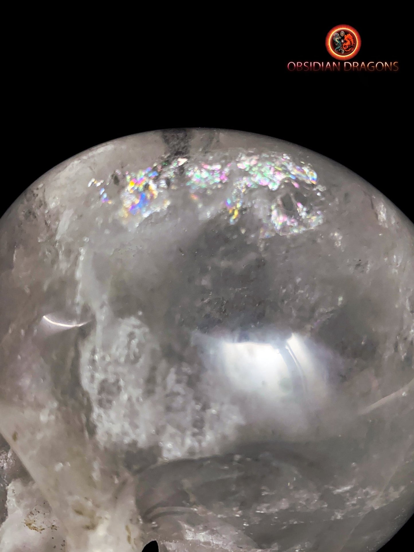 Grand crâne de cristal de roche himalayen- Unique