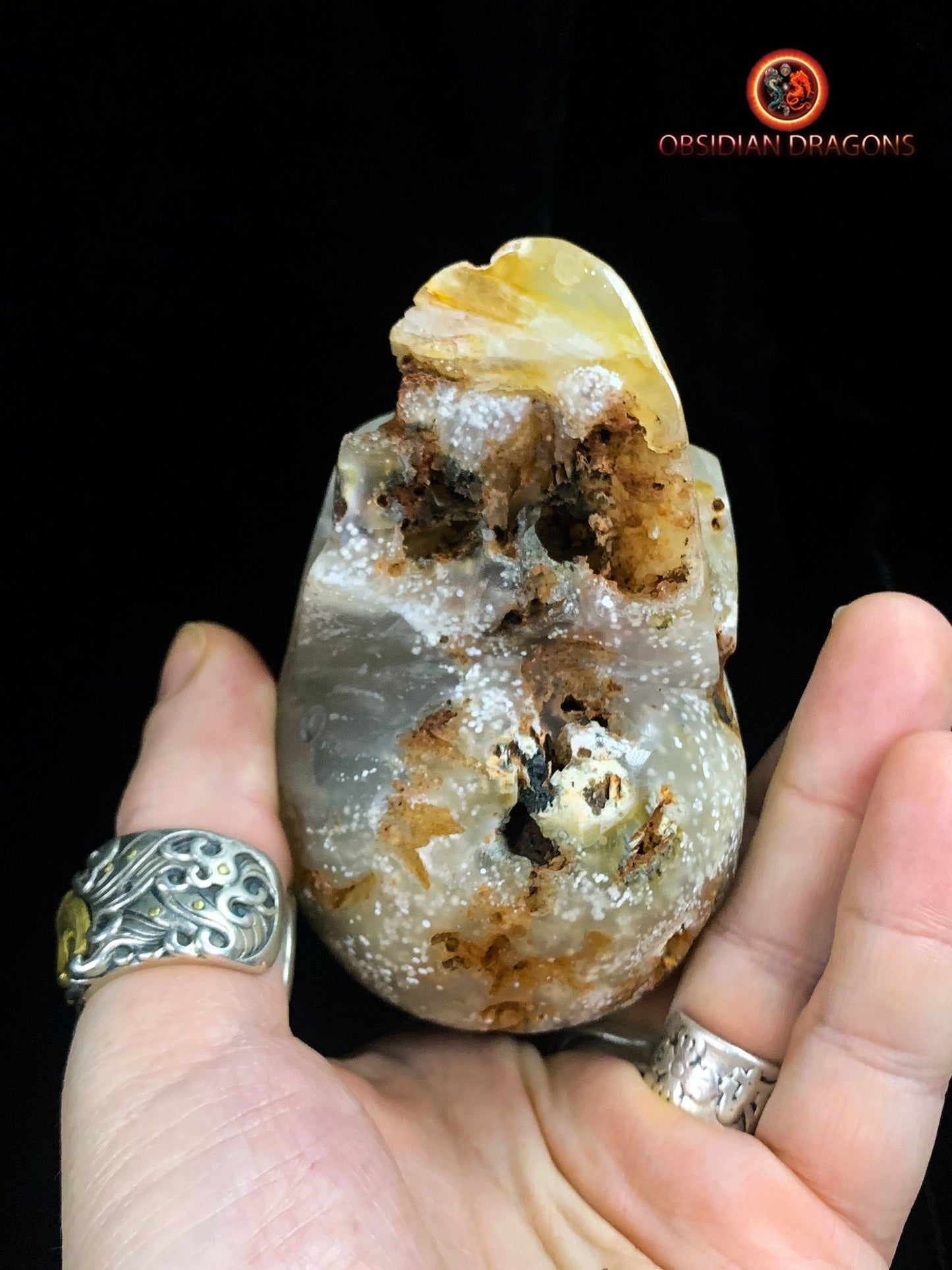 Crâne de cristal Rare- Concrétions stalactiformes