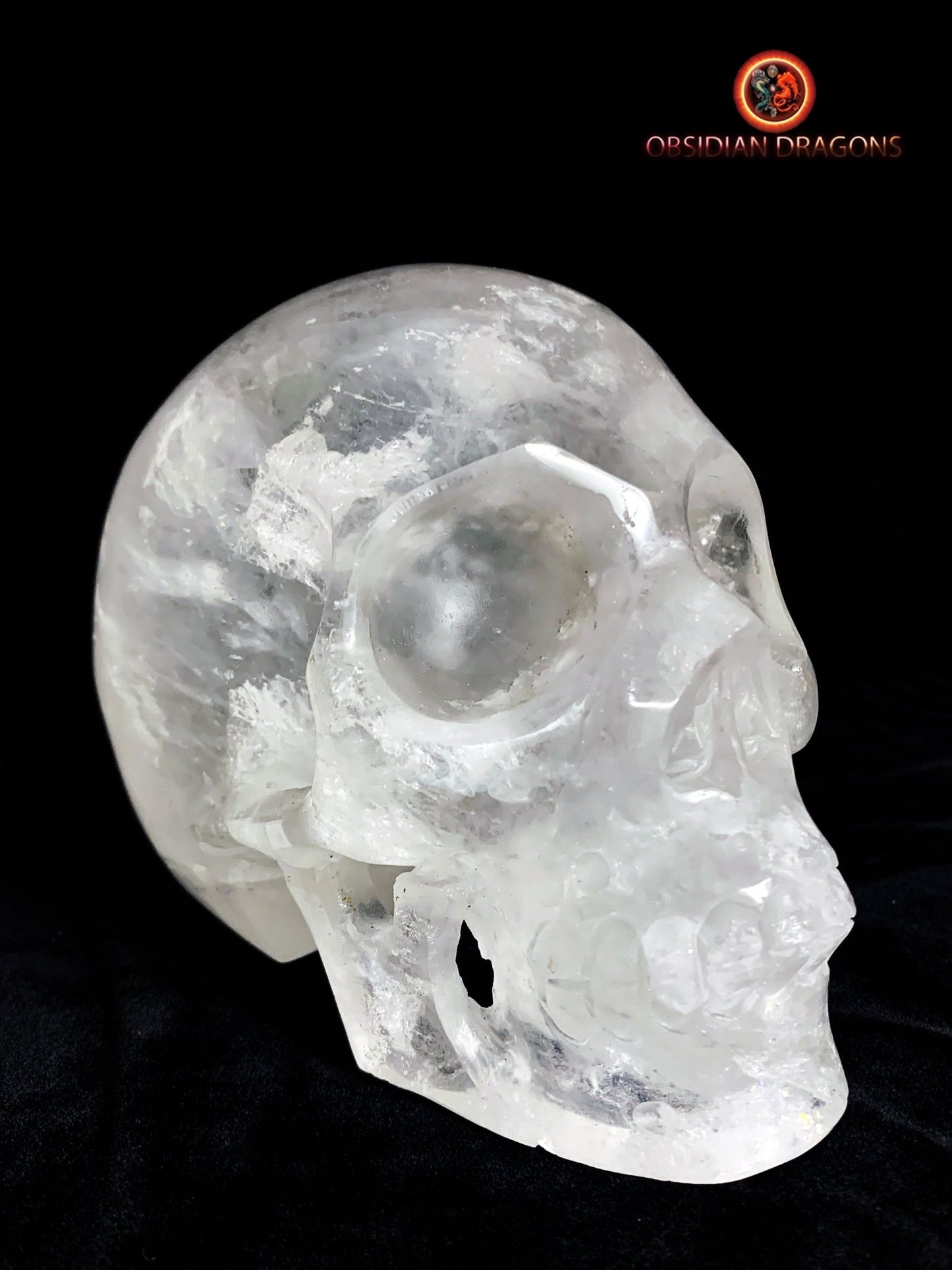 Grand crâne de cristal de roche himalayen- Unique