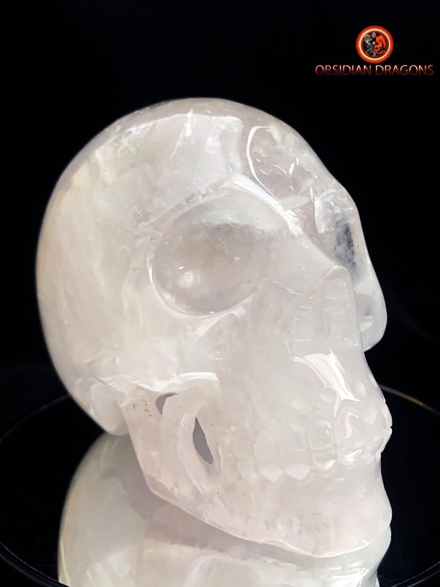 Grand crâne de cristal de roche- Himalaya- artisanal