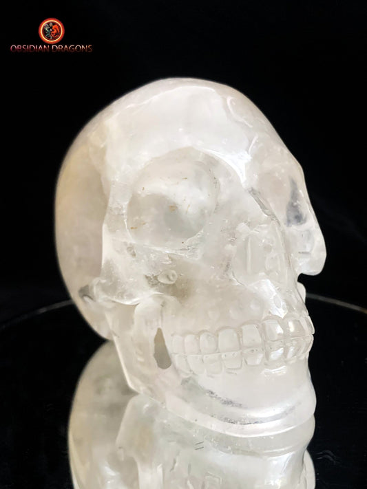 crâne de cristal naturel- Himalaya- artisanal | obsidian dragons