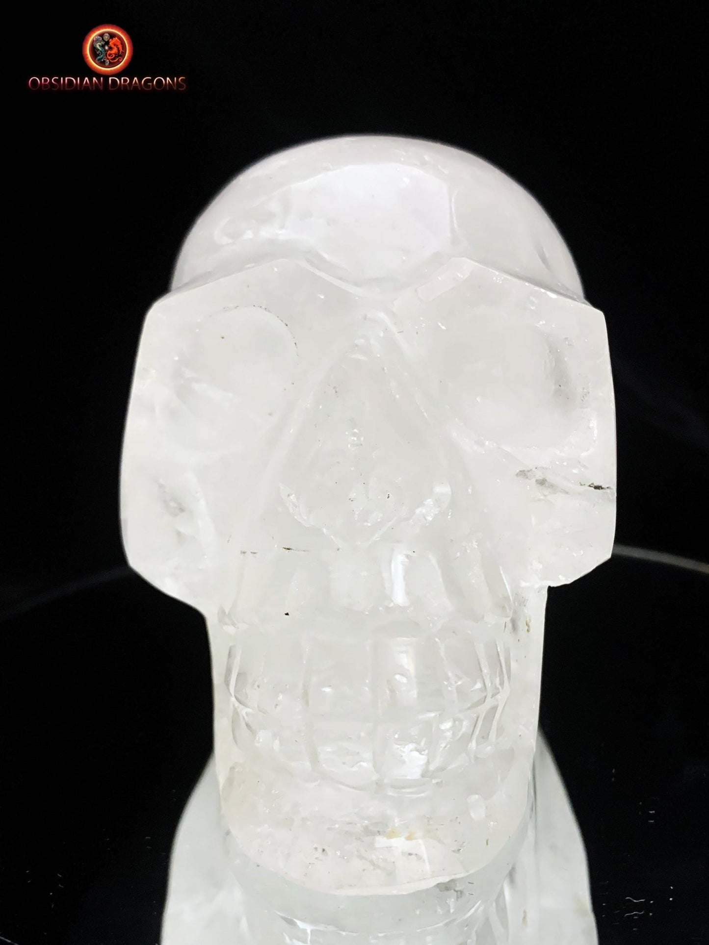 crâne de cristal unique- Himalaya- artisanal | obsidian dragons