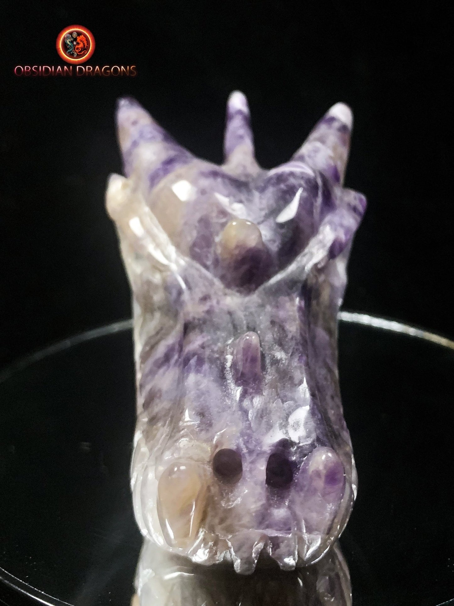 Crâne de dragon- Améthyste- Artisanal