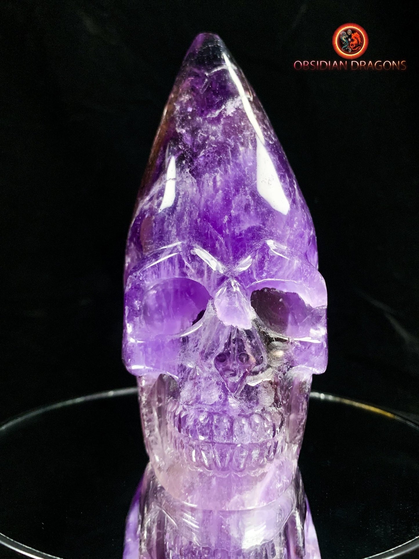 crâne de cristal en amétrine- Équilibre Éthéré