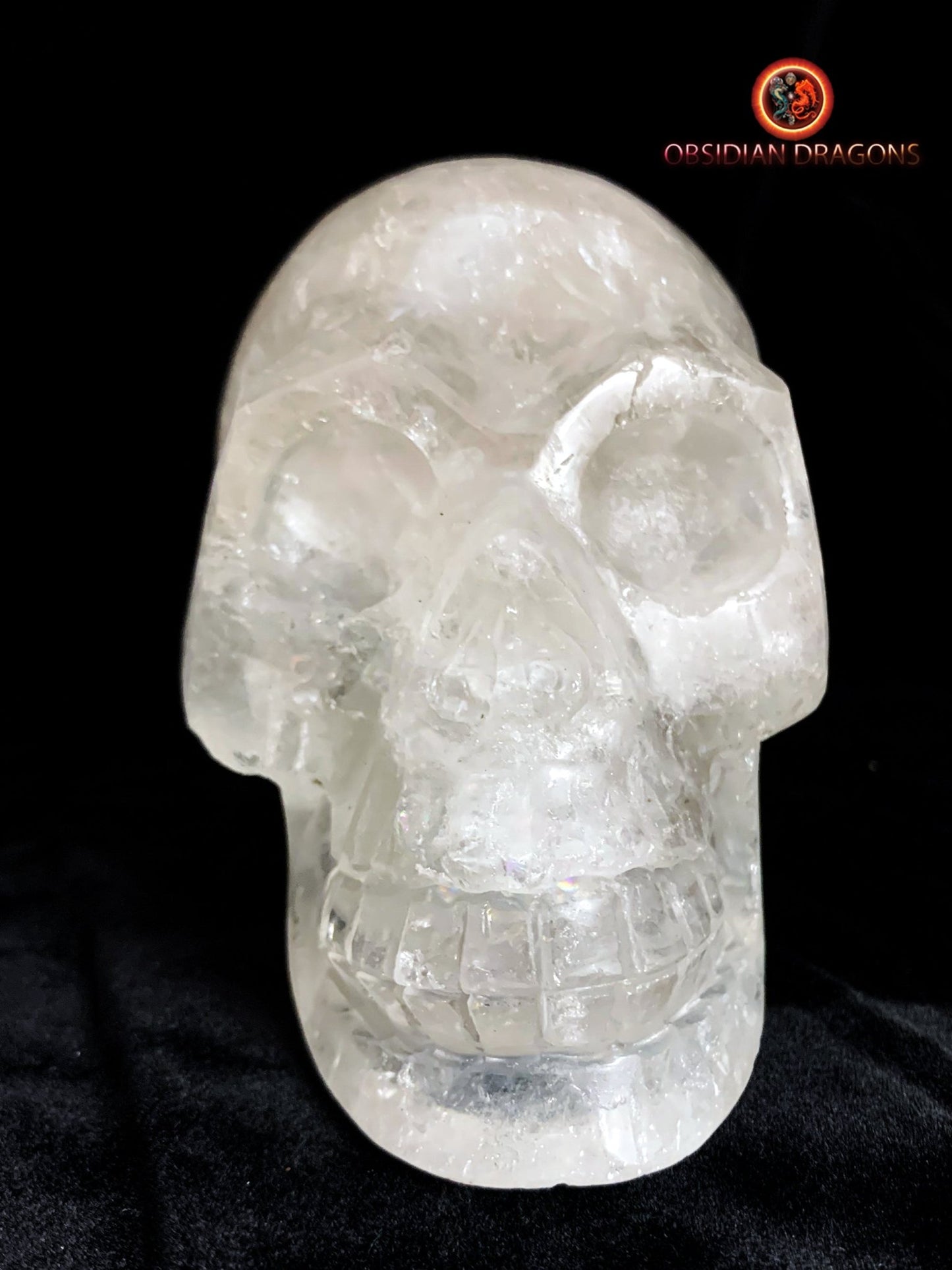 crâne en cristal de roche himalayen- artisanal