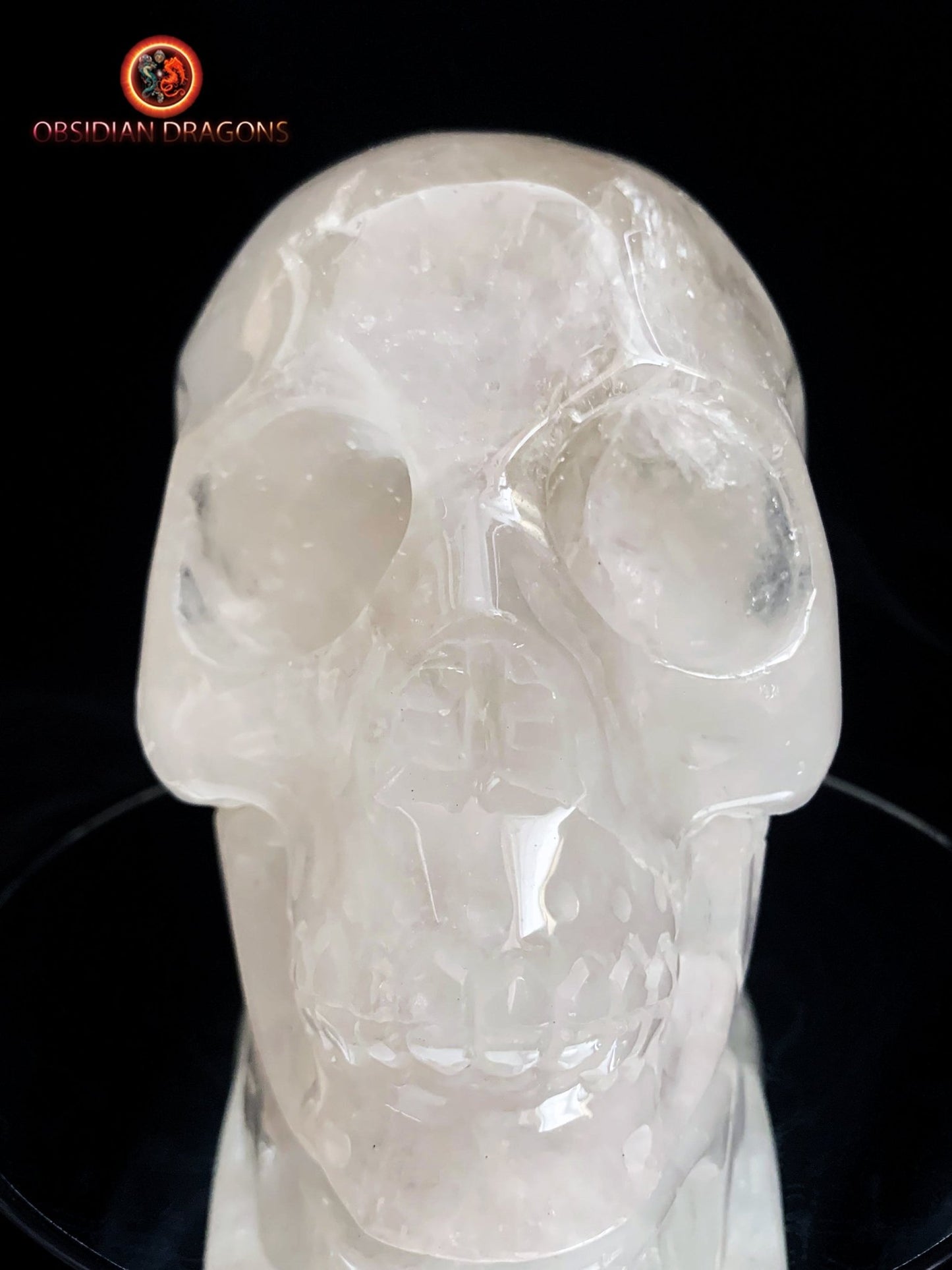 Grand crâne de cristal de roche- Himalaya- artisanal