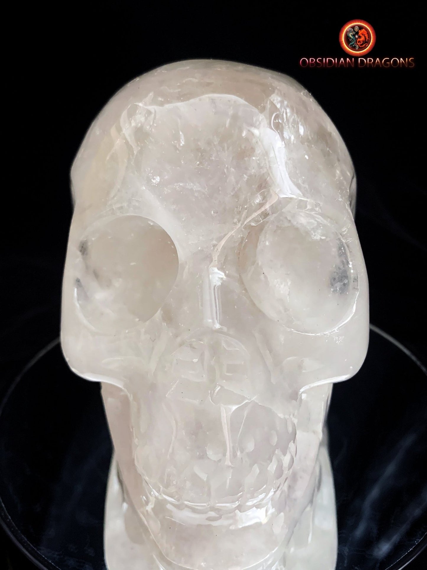 Grand crâne de cristal de roche- Himalaya- artisanal