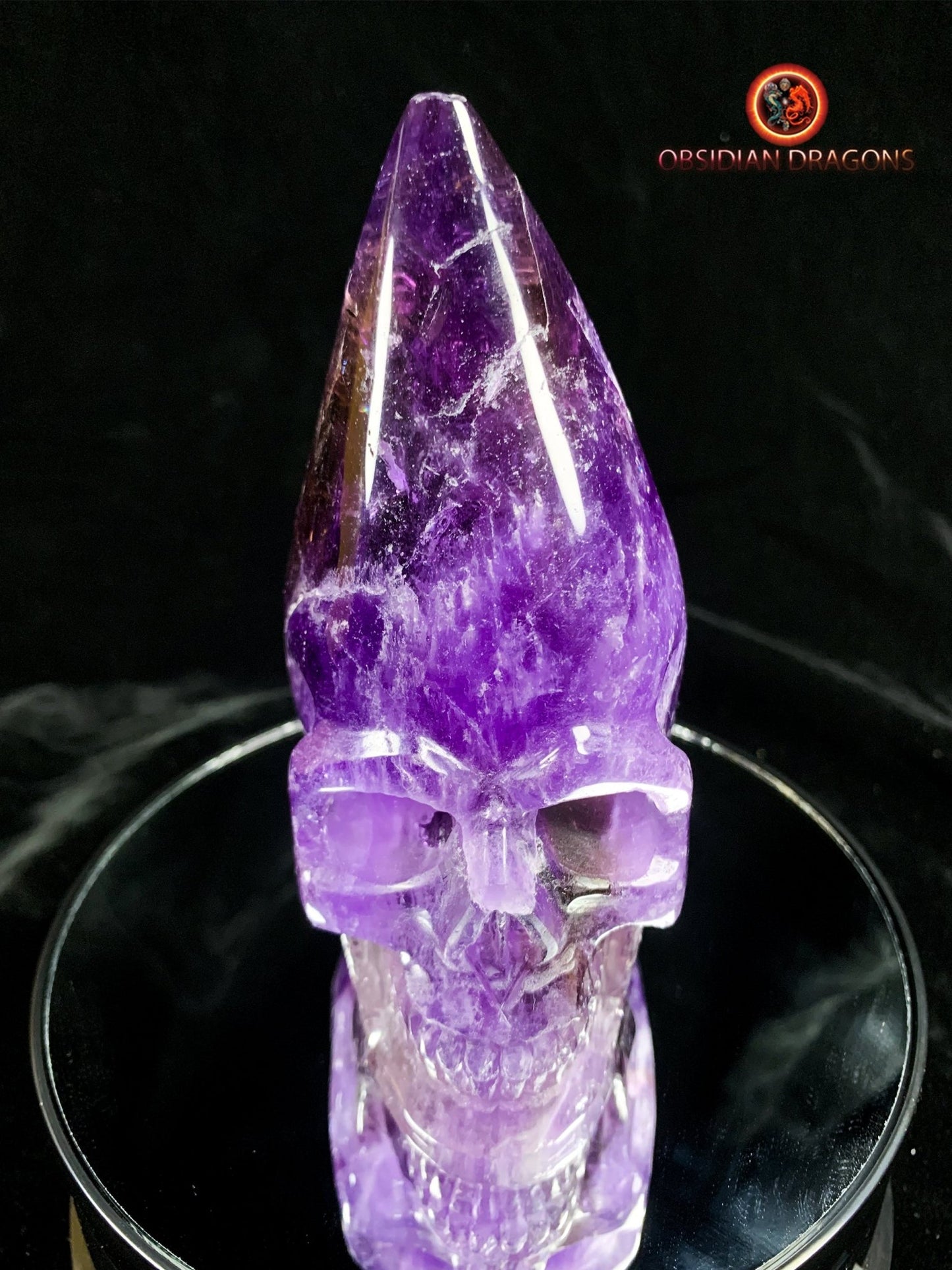crâne de cristal en amétrine- Équilibre Éthéré